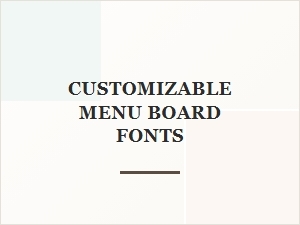 Custom Menu Board Fonts to Fit Your Brand
