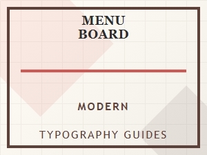 Menu Board Font Styles for Free Display Fonts
